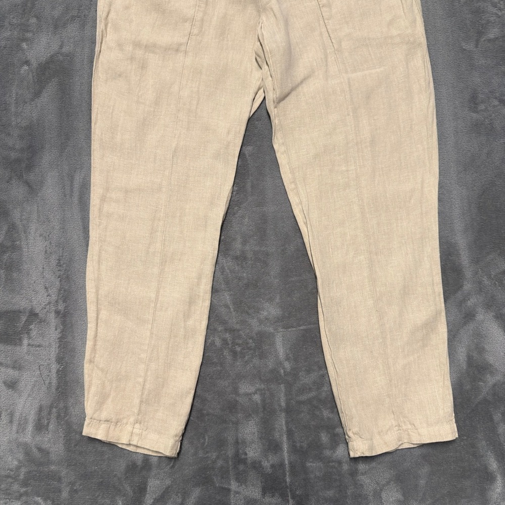 MATE the Label Linen Pants Womens XS Beige Elastic Waist Sustainable Casual Boho - Picture 6 of 10